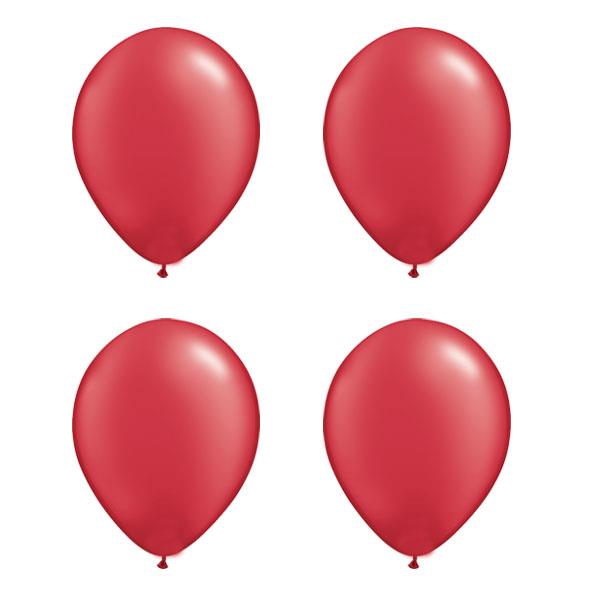 Foto Set globos lisos 25un rojo